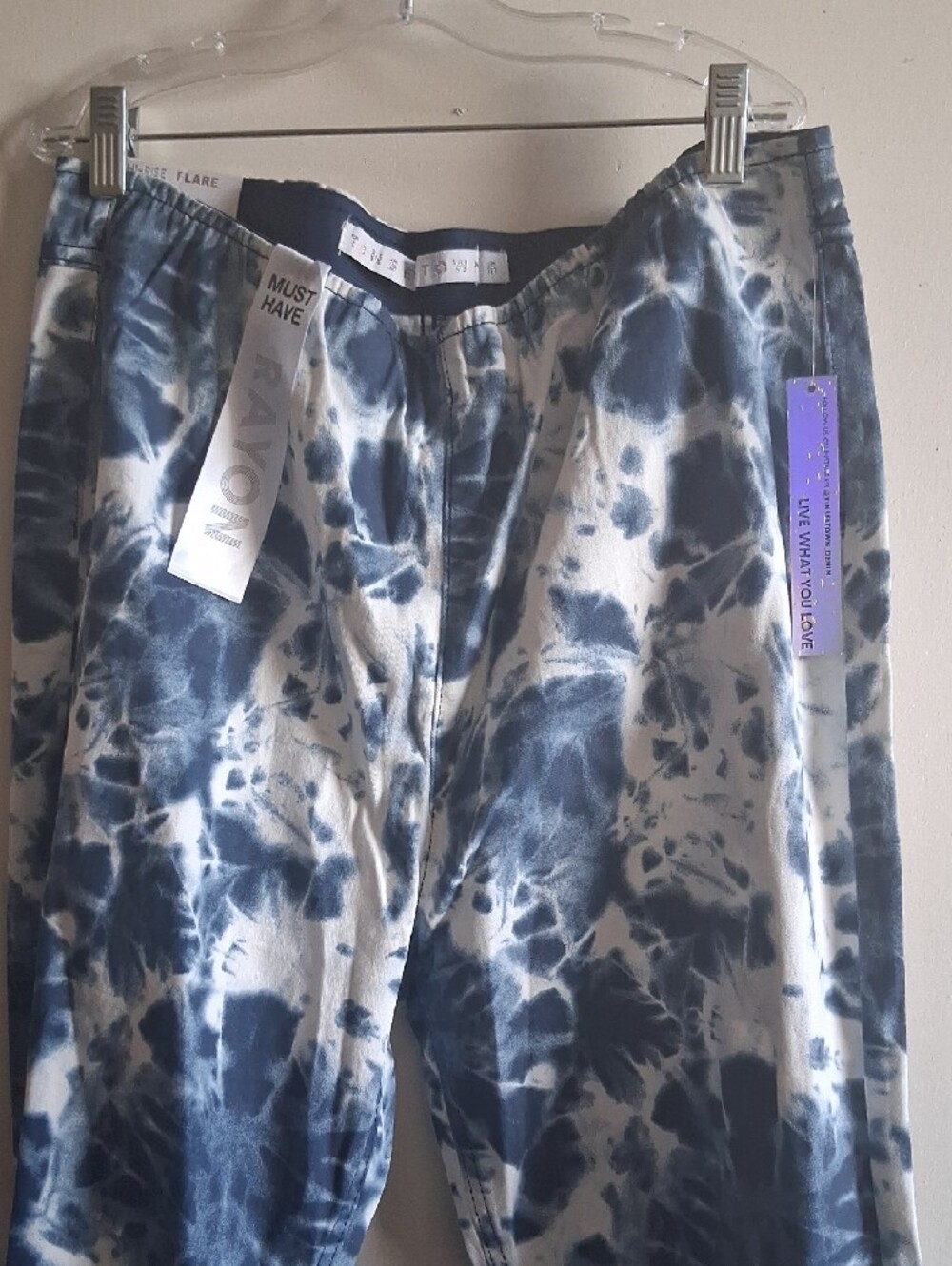 Tinsel Blue and White Tie-Dye Jeans Size 15 - Picture 7 of 7
